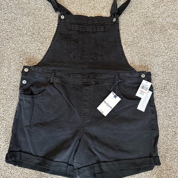 JUNIORS WALLFLOWER INSTA STRETCH TOMBOY SHORTALLS SIZE 2X #555 - Picture 2 of 3